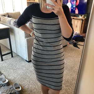 Loveapella Striped Navy Dress
